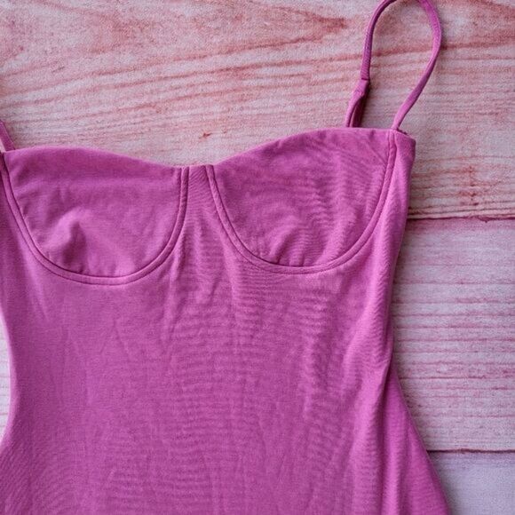 Princess Polly Pink Tiana Bustier Sweetheart High Slit Knit Maxi Dress 6US - Picture 8 of 10